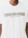 EMBROIDERED REFLECTIVE ARCH LOGO TEE