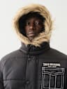 FUR HOOD BIG T PUFFER JACKET