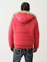 FUR HOOD BIG T PUFFER JACKET