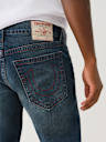 JEANS SKINNY ROCCO 32” CON COSTURA CON AGUJA SIMPLE ROJA