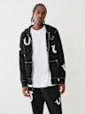 BIG T WARPED PUFF PRINT LOGO ZIP HOODIE