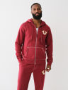 BIG T CROSS STITCH ZIP HOODIE