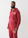 BIG T CROSS STITCH ZIP HOODIE