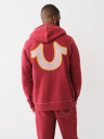 BIG T CROSS STITCH ZIP HOODIE