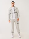 CRACKLE ZIP UP HOODIE