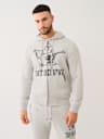 CRACKLE ZIP UP HOODIE