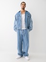 FRAYED BIG T DENIM JACKET 