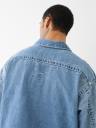 FRAYED BIG T DENIM JACKET 