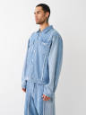 FRAYED BIG T DENIM JACKET 