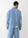 FRAYED BIG T DENIM JACKET 