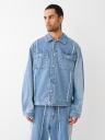 FRAYED BIG T DENIM JACKET 