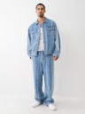 FRAYED BIG T BAGGY JEAN 