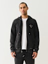STUDDED LOGO ZIP HOODIE