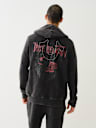 STUDDED LOGO ZIP HOODIE