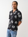 SWIRL LOGO CAMP COLLAR SHIRT