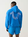 SUDADERA DEPORTIVA CON CAPUCHA, HERRADURA Y LOGOTIPO DE TRUE CEÑIDA