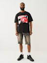 RICKY MARLED SUPER T FRAYED SHORT