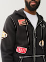 BIG T PATCH ZIP HOODIE