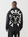 MINERAL WASH BUDDHA FACE HOODIE 