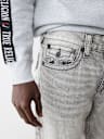 RICKY MESH EMBROIDERED HORSESHOE STRAIGHT JEAN