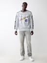 RICKY MESH EMBROIDERED HORSESHOE STRAIGHT JEAN