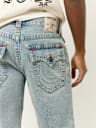 RICKY FRAYED FLAP DENIM SHORT