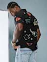 GROOVY EMBROIDERY CAMP COLLAR SHIRT