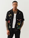 GROOVY EMBROIDERY CAMP COLLAR SHIRT