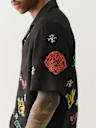 GROOVY EMBROIDERY CAMP COLLAR SHIRT