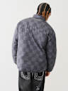 EMBROIDERED CHECKERED PUFFER JACKET 