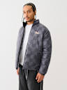 EMBROIDERED CHECKERED PUFFER JACKET 