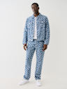 RICKY WAVY CHECKERED STRAIGHT JEAN 