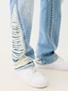 JOEY DESTROYED SLIT SLIM FLARE JEAN