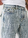 JEANS RECTOS RICKY ULTRAGASTADOS CON COSTURA DE CORDONES
