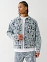 ULTRA DISTRESSED ROPE STITCH TRUCKER JACKET