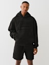 CINCHED LOGO APPLIQUE HOODIE
