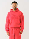 CINCHED LOGO APPLIQUE HOODIE