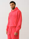 CINCHED LOGO APPLIQUE HOODIE
