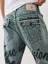 RICKY AIRBRUSH FLAP STRAIGHT JEAN 34”