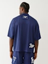 OVERSIZED MESH JERSEY POLO SHIRT