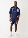 OVERSIZED MESH JERSEY POLO SHIRT