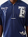 OVERSIZED MESH JERSEY POLO SHIRT