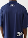 OVERSIZED MESH JERSEY POLO SHIRT