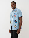 CAMISA DE TRABAJO CON PARCHE CHAMBRAY SS