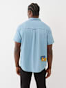 CAMISA DE TRABAJO CON PARCHE CHAMBRAY SS