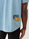 CAMISA DE TRABAJO CON PARCHE CHAMBRAY SS