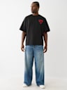 FLOCKED LOGO OVERSIZED TEE