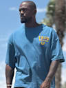 FLOCKED LOGO OVERSIZED TEE