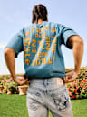 FLOCKED LOGO OVERSIZED TEE