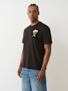 FLOCKED PALM TREE TEE 
